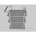 Food Cart Factory - 3-Tier Stainless Steel Square Commercial Hotel