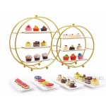 Dessert Display Factory - New Luxurious Golden Storage Rack Custom