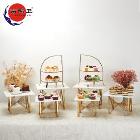 Dessert Rack Factory - Modern Decorative Golden Metal Cake Stand