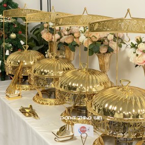 Food Warmer Factory - Hotel Wedding New Design Golden 8L Equipment