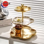 Dessert Plate Set Factory - Luxury Party Decorations 3 Tier Tray