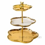 Dessert Plate Set Factory - Luxury Party Decorations 3 Tier Tray