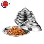 Serving Plate Factory - Durable Silver 45cm Oem Hotel Buffet Server