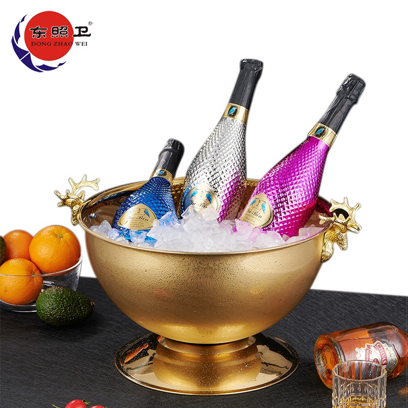 Ice Bucket Manufacturer - Customized Stainless Steel Golden Cooler