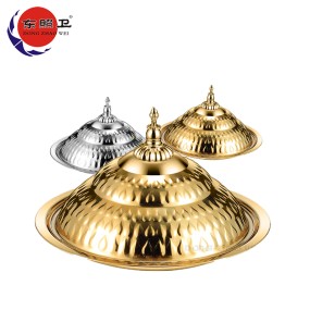 Buffet Plate Manufacturer - Hotel Buffet Gold Plated Chain Stainless