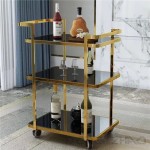 Food Cart Factory - 3-Tier Stainless Steel Square Commercial Hotel