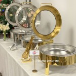 Chafing Dish Manufacturer - Arabic Wedding Luxury Gold Round Buffet