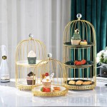Bird Cage Stand Manufacturer - Golden Bird Cage Cake Serving Display