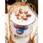 Dessert Stand Factory - Custom 3 Tier Golden Serving Birdcage