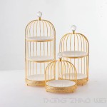 Bird Cage Stand Manufacturer - Golden Bird Cage Cake Serving Display