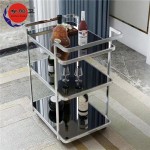Food Cart Factory - 3-Tier Stainless Steel Square Commercial Hotel
