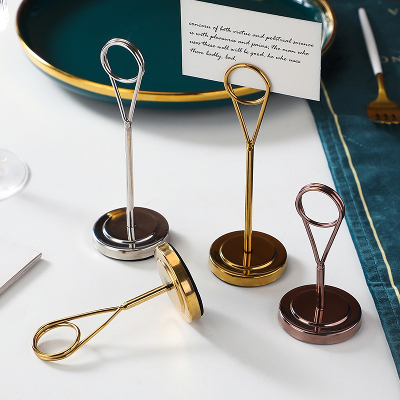 Card Holder Manufacturer - Hotel Supplies Wedding Party Metal Gold