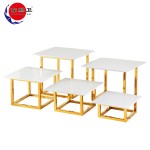 Cake Stand Manufacturer - Luxurious Golden Storage Rack Display