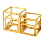 Cake Stand Manufacturer - Luxurious Golden Storage Rack Display