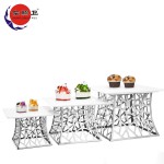 Cupcake Display Factory - Silver Square Branch Custom Wedding Decor