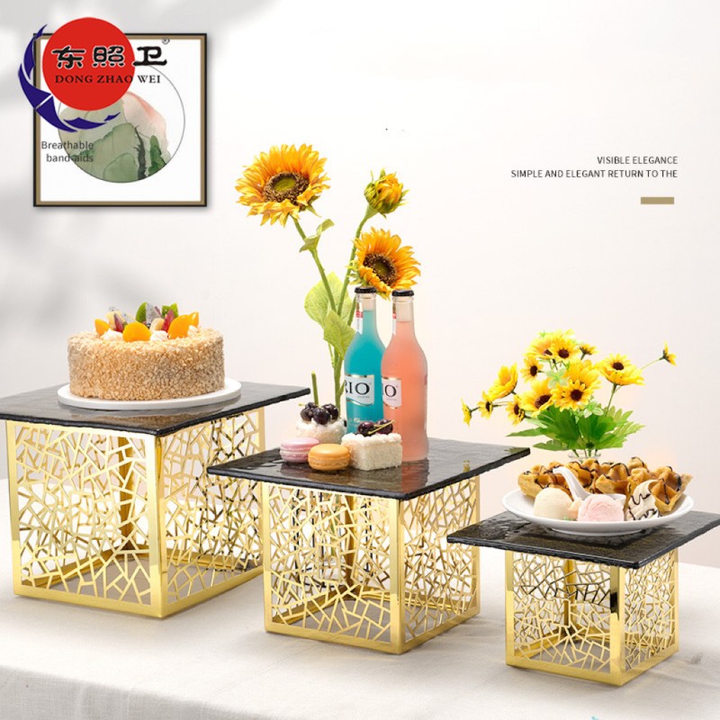 Cake Display Manufacturer - Hot Selling Gold Silver Straight Branch