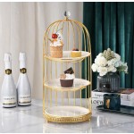 Dessert Stand Factory - Custom 3 Tier Golden Serving Birdcage