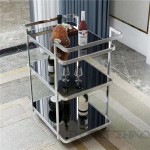 Food Cart Factory - 3-Tier Stainless Steel Square Commercial Hotel