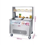 Ice Cream Roll Machine Factory - Double Pan Handcart Commercial Fried