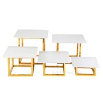 Cake Stand Manufacturer - Luxurious Golden Storage Rack Display