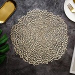 Placemats Factory - Gold Metallic Irregular Plastic Heat Resistant