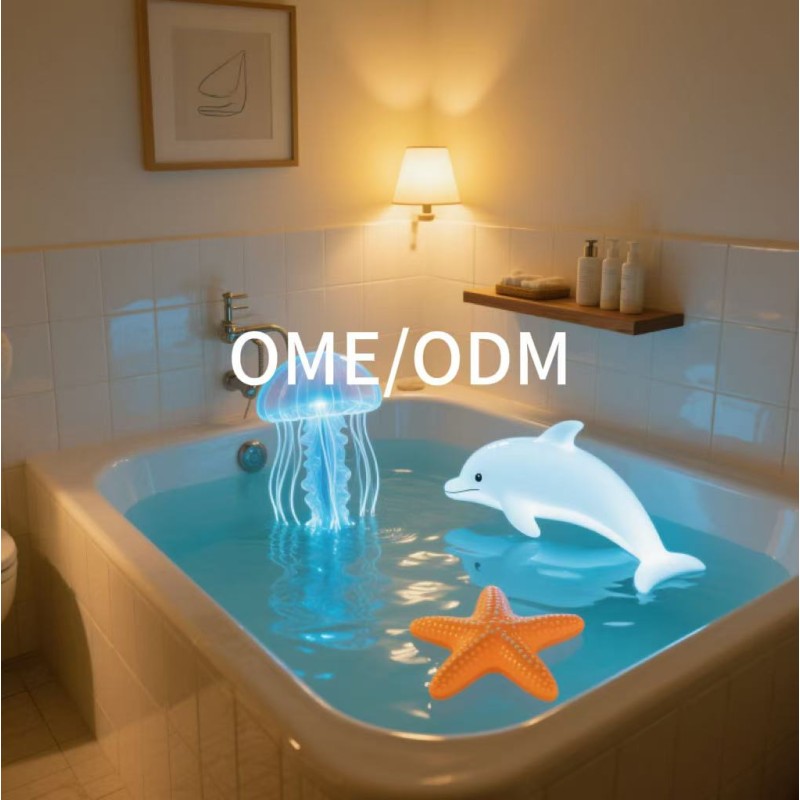 Light-Up Bath Toy Manufacturer - Custom Marine Creature Set