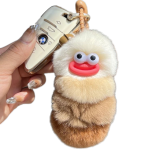 Rabbit Fur Hair Clip Factory - OEM Custom Pom-Pom Keychain