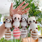 Little Raccoon Keychain Supplier - OEM Custom Washed Plush Doll