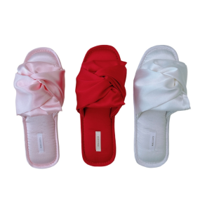 Women Slipper Factory - OEM Custom Low Heel Bow Comfortable