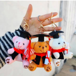 Graduation Bear Keychain Manufacturer - OEM Custom 12cm White Teddy