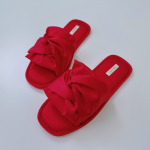 Women Slipper Factory - OEM Custom Low Heel Bow Comfortable