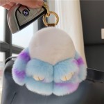 Rabbit Fur Keychain Factory - OEM Custom Fluffy Car Charm