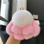 Rabbit Fur Keychain Factory - OEM Custom Fluffy Car Charm