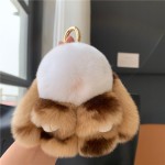 Rabbit Fur Keychain Factory - OEM Custom Fluffy Car Charm