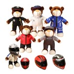Locomotive Teddy Bear Manufacturer - OEM Custom Helmet Clothes Design