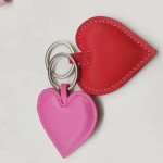 Leather Keychain Factory - OEM Custom Heart-shaped Pendant