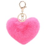 Heart Plush Pendant Supplier - OEM Custom Fur Pompom Keychain