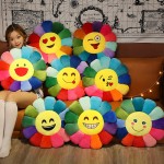 Plush Sunflower Mat Supplier - OEM Custom Rainbow Pillow Design