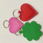 Leather Keychain Factory - OEM Custom Heart-shaped Pendant