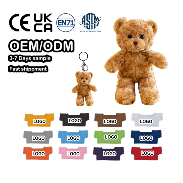 Teddy Bear with T-shirt Factory - Custom Logo Plush Toy Kids Gift