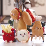 Food Plush Keychain Factory - OEM Custom Bread Hamburger Design