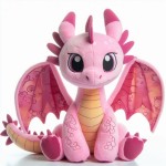 Plush Toy Factory - Custom Pink Dragon Stuffed Animal