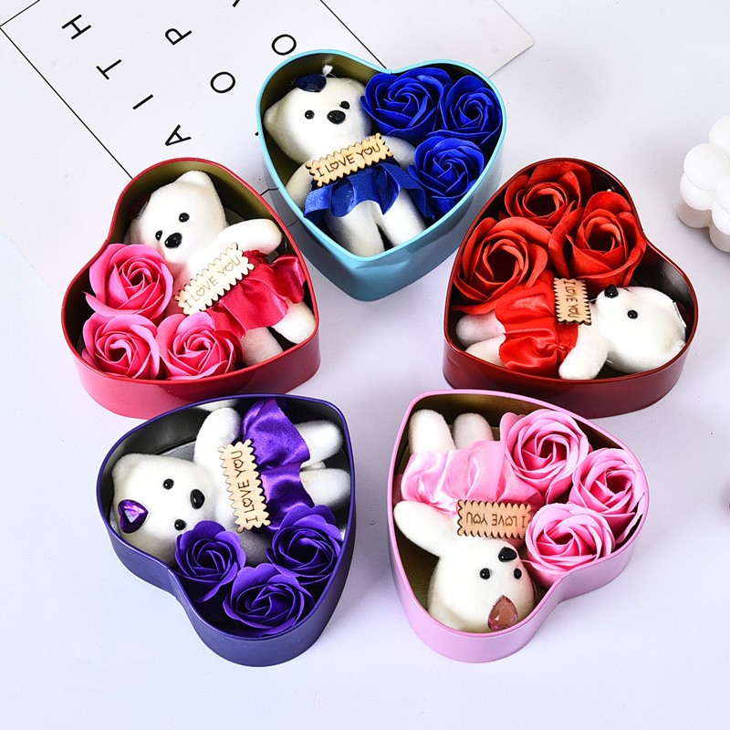 Gift Set Manufacturer - Heart Shaped Soap Flower