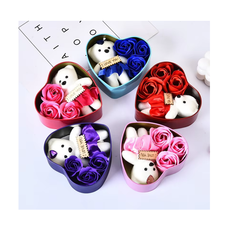 Gift Box Factory - Soap Rose Bear Set