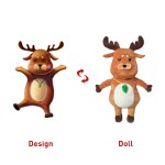 Plush Toy Manufacturer - Custom Elk Reindeer Christmas Stuffed Animal