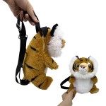 Backpack Manufacturer - Tiger Shape Plush Backpack