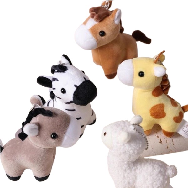 Plush Toy Manufacturer - Zebra Giraffe Keychain