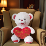 White Teddy Bear Manufacturer - OEM Custom 10-40cm Heart Holding