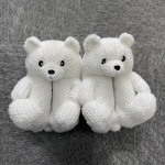 Teddy Bear Slippers Factory - OEM Custom Black Warm Indoor