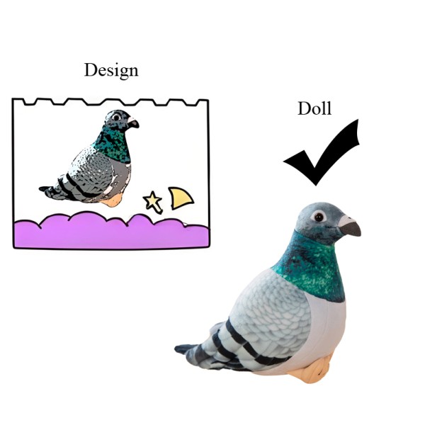 Plush Pigeon Toy Manufacturer - OEM Custom Simulated Stuffed Animal